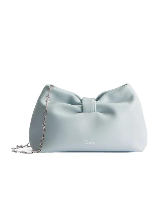 Dior Blue Small Bow Shoulder Bag