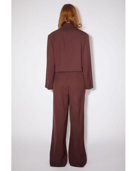 Acne Red Double-Breasted Buttoned Jacket