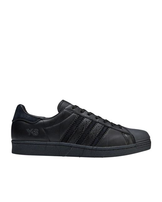 Y-3 Black Solid-Color Sneakers for men