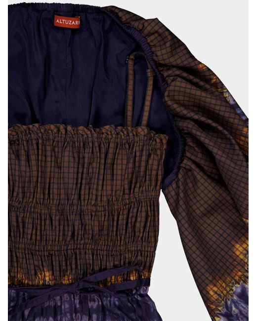 Altuzarra Purple Pleated Dress