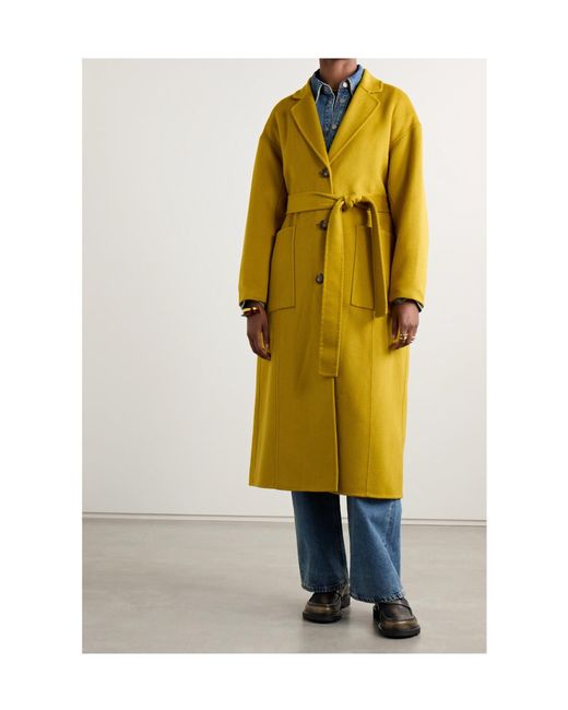 Ulla Johnson Yellow Single-Breasted Coat