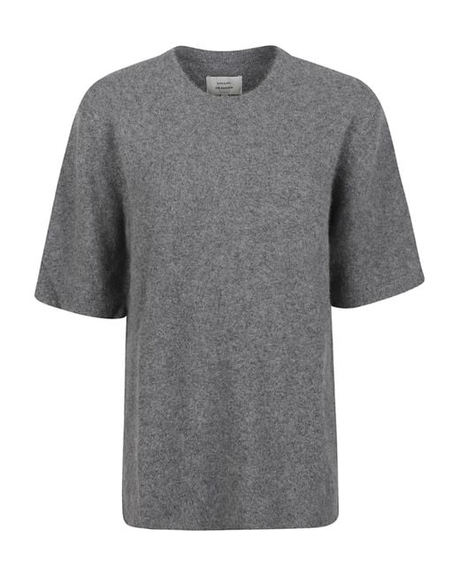 Loulou de Saison Gray Raven Crewneck Knitwear
