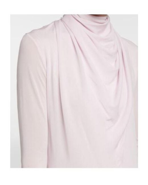 Jil Sander White Draped Crêpe Gown