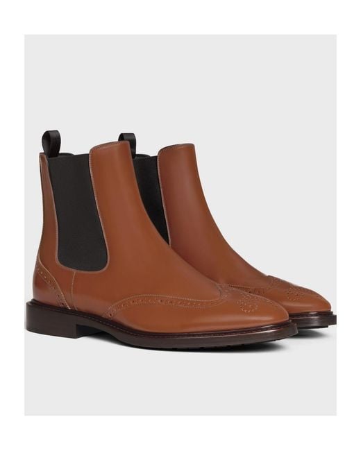 Céline Brown Donavan Chelsea Boot With Brogues for men