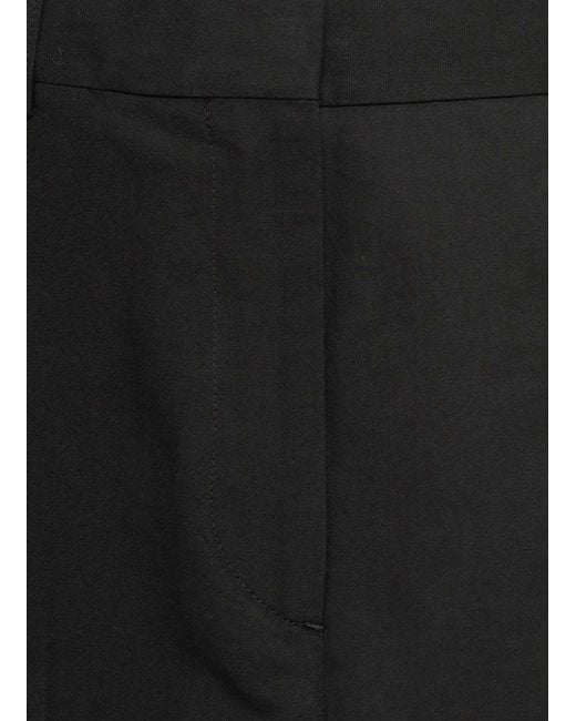 Totême  Black Tailored Wide-Leg Shorts