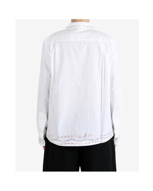 Bode White Long-Sleeved Shirt for men