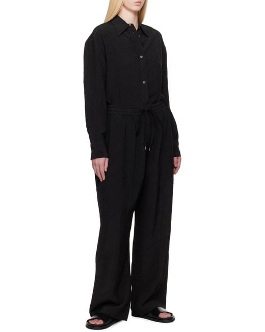 Studio Nicholson Brown Long-Sleeved Buttoned Shirt