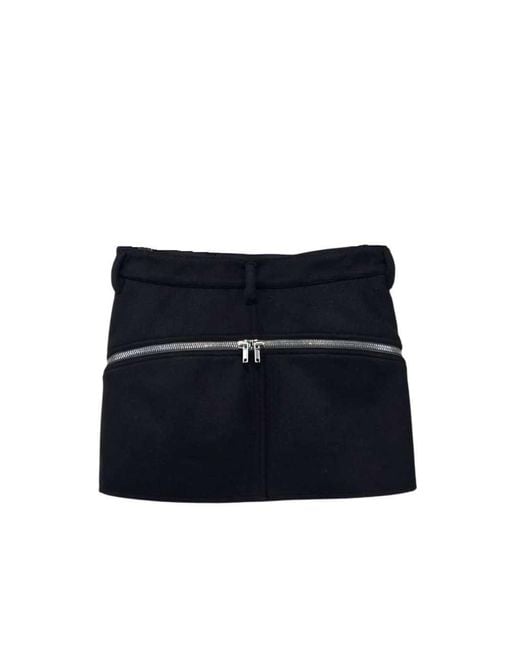 Rick Owens Black Belt Loop Midi Skirt