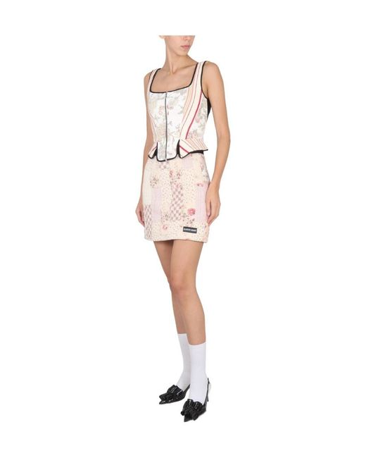 MARINE SERRE White Logo Skirt