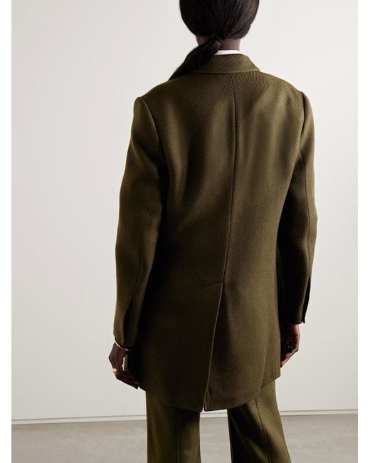 Proenza Schouler Green Double-Breasted Suit Jacket