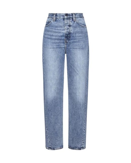 Totême Blue Totême High-Waisted Straight-Leg Jeans