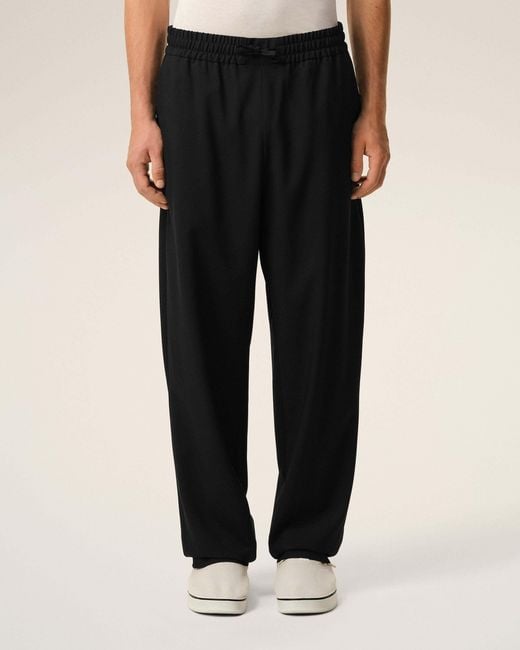 AMI Black Ami Elasticated Waist Trousers for men
