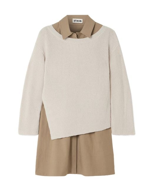 Staud White Dane Mini Dress