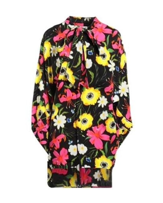 Balenciaga Black Floral Shirts Blouses