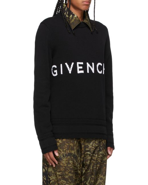 Givenchy Black 4G Knitted Jumper for men
