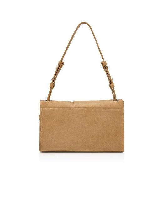 Christian Louboutin Natural Baggy Foldover Top Small Shoulder Bag