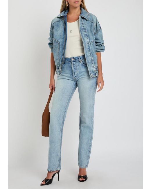 Saint Laurent Blue Straight-Leg Jeans