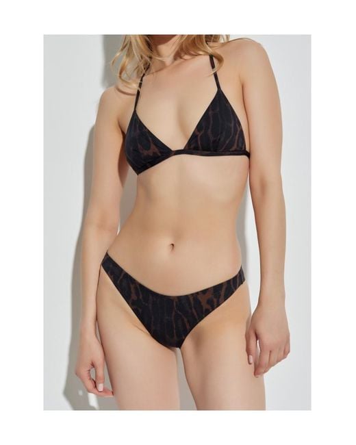 Tom Ford White Animal Printed Drawstring Two Piece Swimsuit