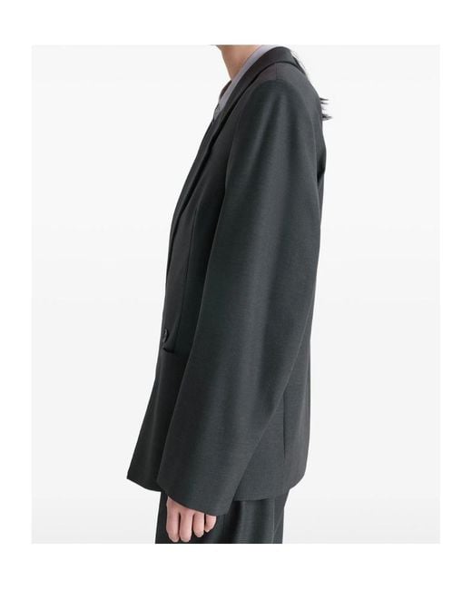 Lemaire Black Double-Breasted Tailored Jacket