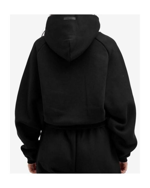 Fear Of God Black Logo Hooded Sweater