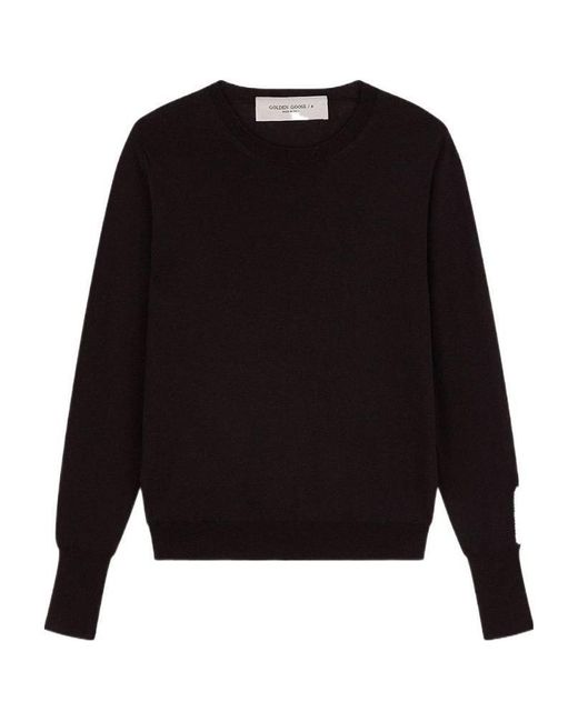 Golden Goose Deluxe Brand Black Distressed Effect Knit Jumper