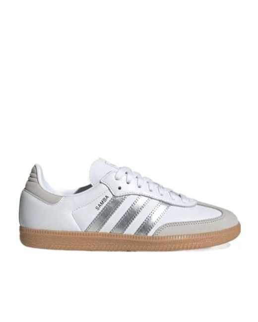 Adidas Originals White Samba Og Lace-Up Sneakers