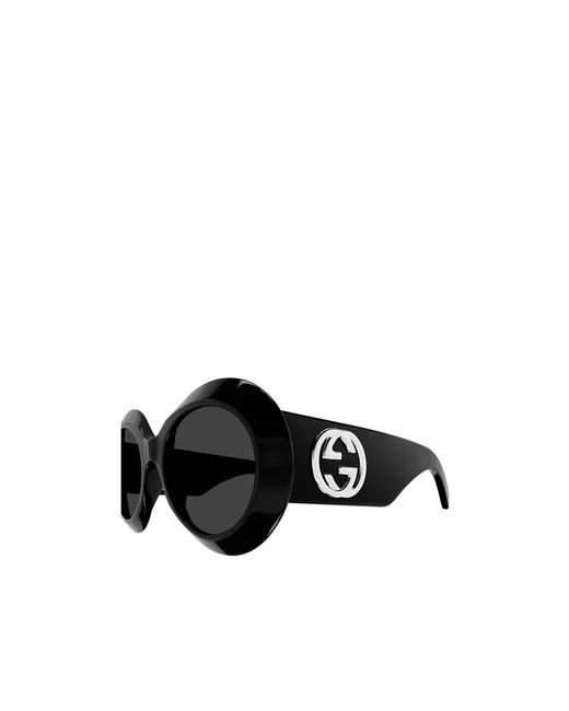 Gucci Black Eyewear Round Frame Sunglasses
