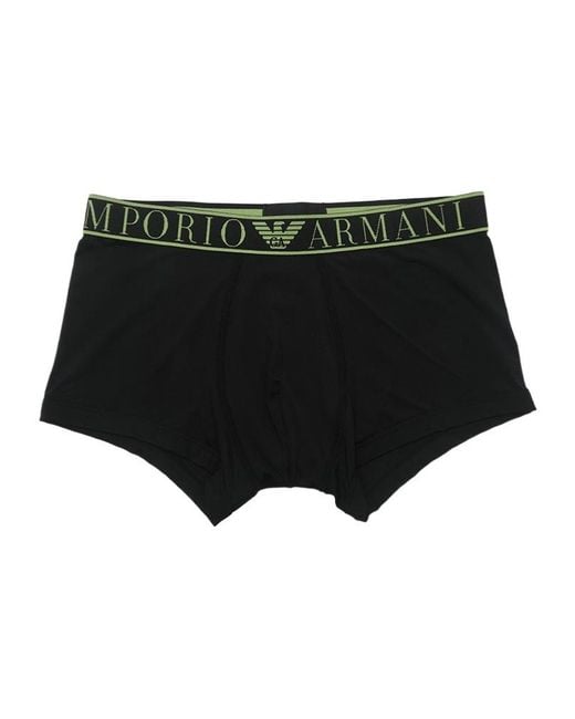 Emporio Armani Black Elastic Waist Panties for men