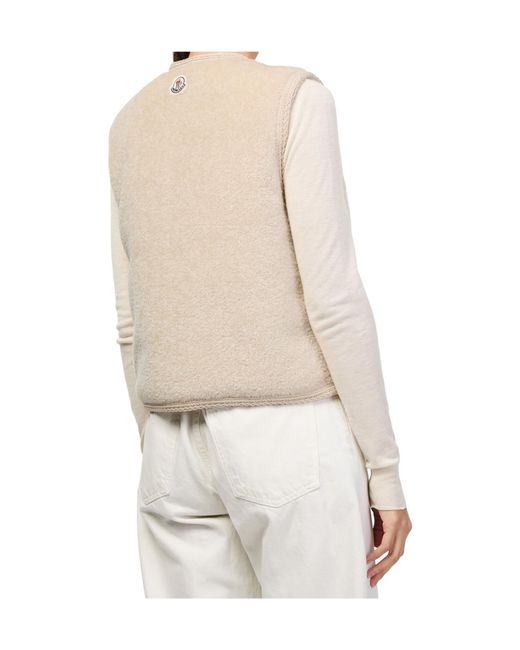 Moncler Natural Logo Zip-Up Vest