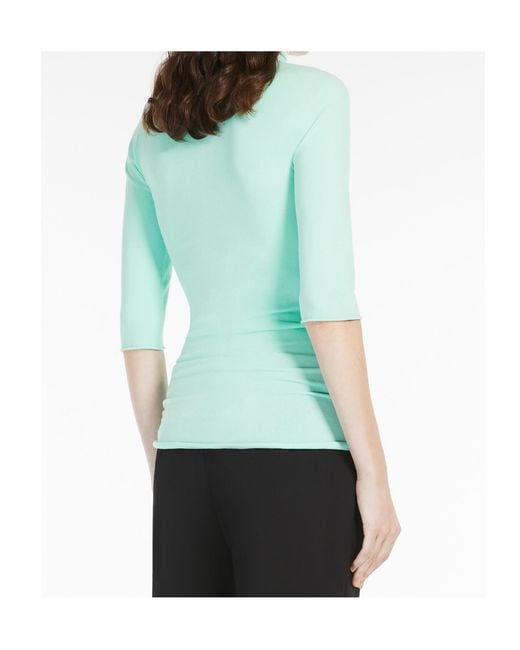 Sportmax Green Three-Quarter Sleeve Knitwear