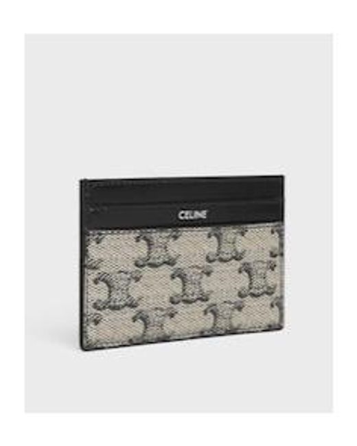 Céline White Medium Card Holder for men