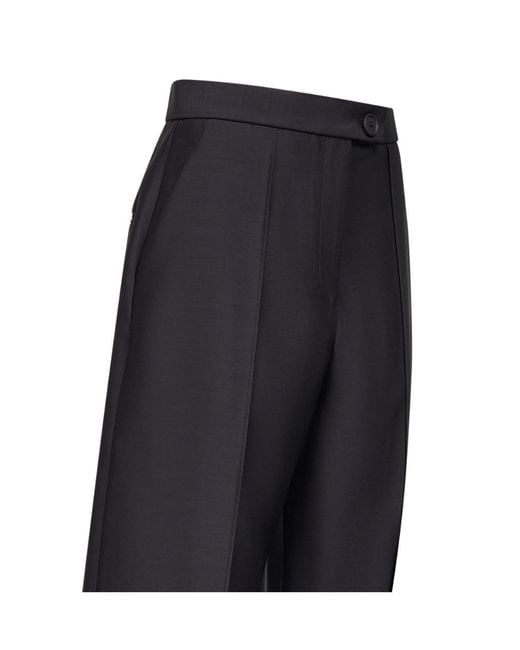 Khaite Blue Pleated Tapered Pants