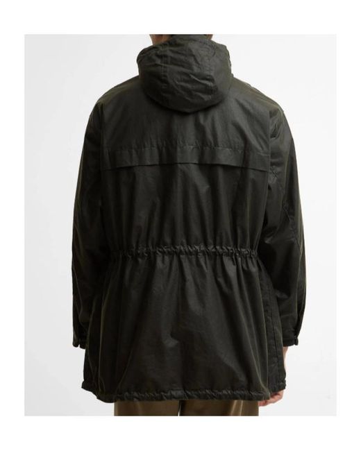 Barbour Black X Paul Smith Hooded Drawstring Jacket for men