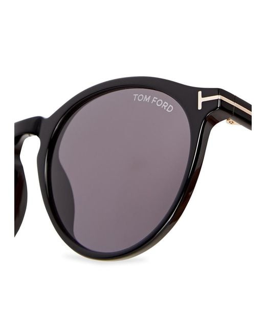 Tom Ford Metallic Aurele Round-Frame Sunglasses for men