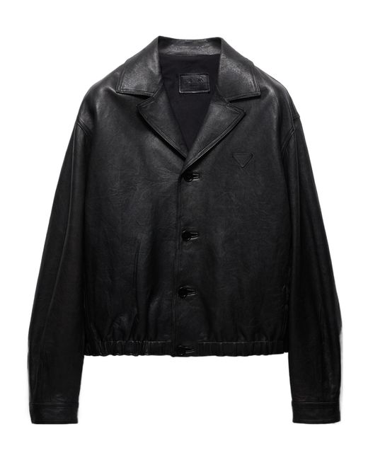 Prada Black Nappa Leather Jacket for men