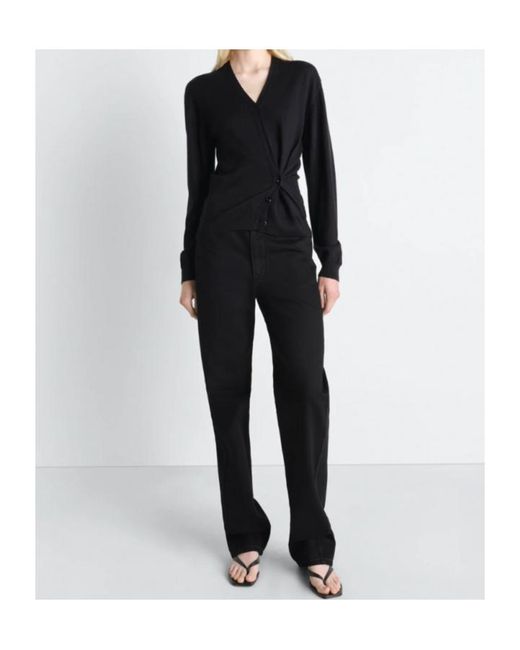 Lemaire Black Twisted V Neck Jumper