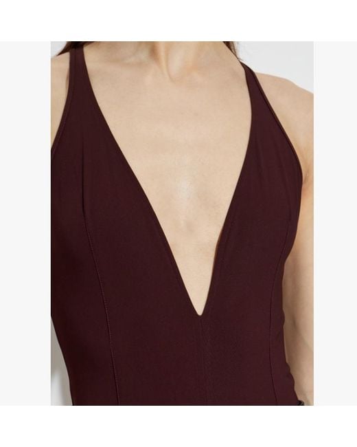 IRO Purple V-Neck Sleeveless Jumpsuit