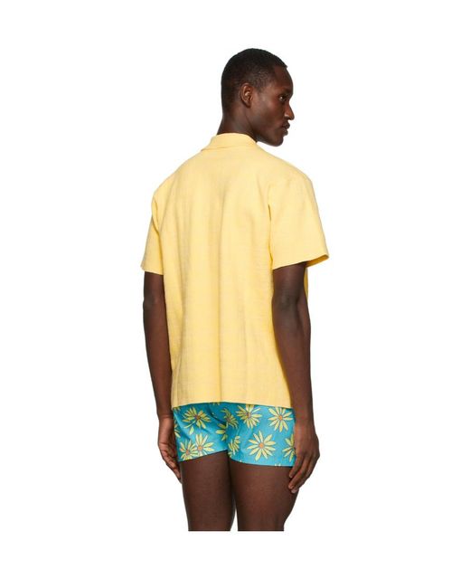 Jacquemus Yellow Logo Polo Shirt for men