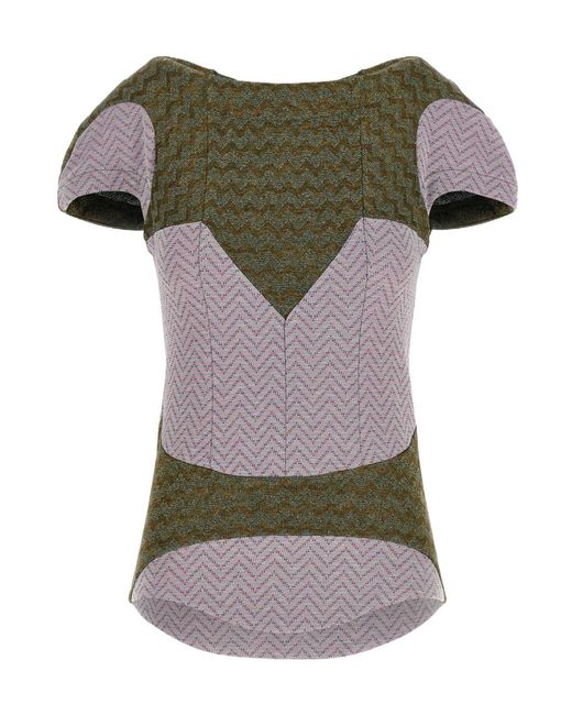 Kiko Kostadinov Green Patterned Top