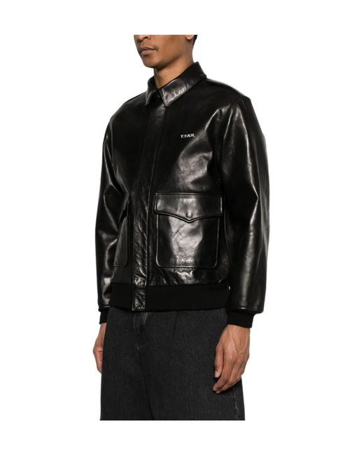 Yohji Yamamoto Black X Neighborhood Leather Jacket for men