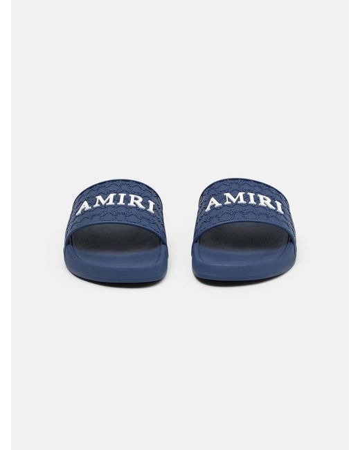 Amiri Blue Ma Quad Pool Slides for men