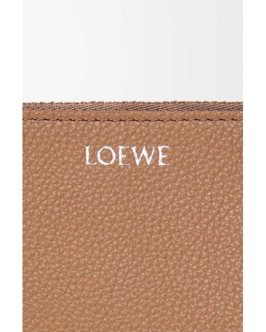 Loewe Brown Pebble Anagram-Detail Cardholder