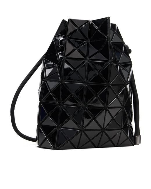 Issey Miyake Black Geometric-Pattern Bucket Bag