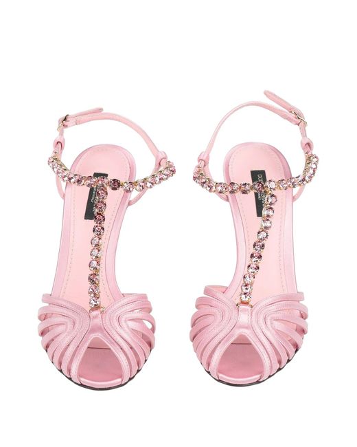 Dolce & Gabbana Pink Solid Color Sandals