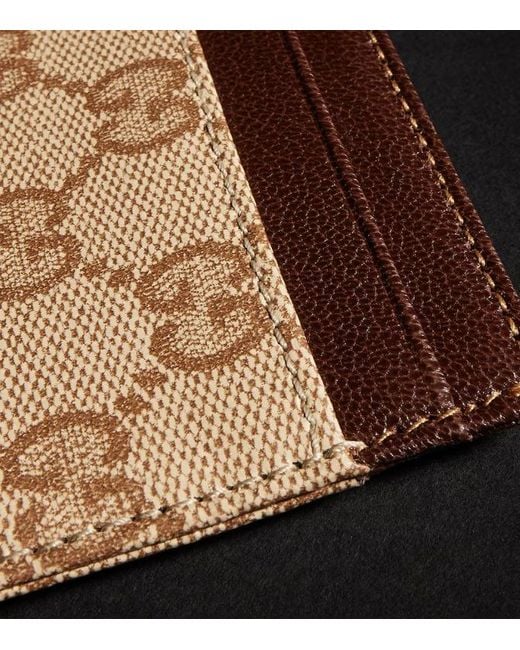 Gucci Brown Logo Detailed Card Case for men