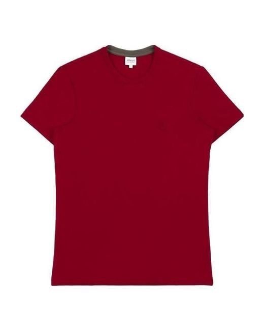 Armani Collezioni Red Round-Necked T-Shirt for men