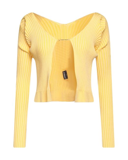 Jacquemus Yellow Solid Color Jumpers