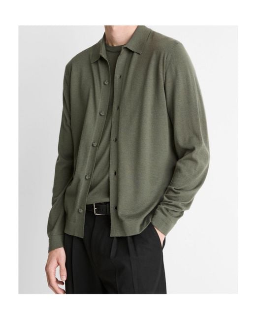 Vince Green Wool And Cashmere Blend Sweaters And Shirts for men