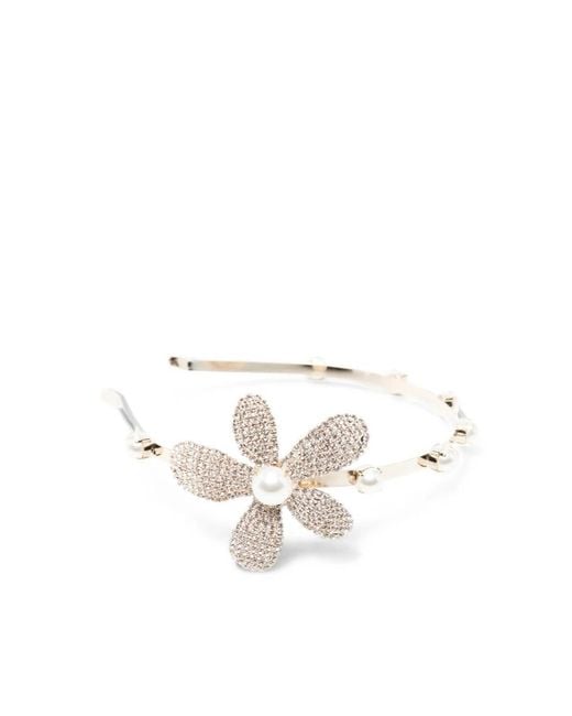 Rosantica White Floral-Patterned Headband