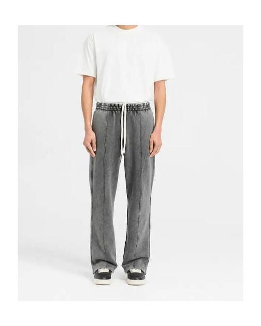Represent Gray Elastic-Waist Straight-Leg Pants for men
